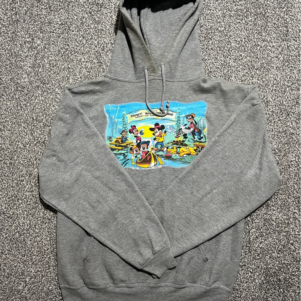 Gray Hoodie with Mickey and Friends